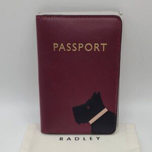Radley London Face to Face Leather Merlot Passport Cover  NEW!  NWT!